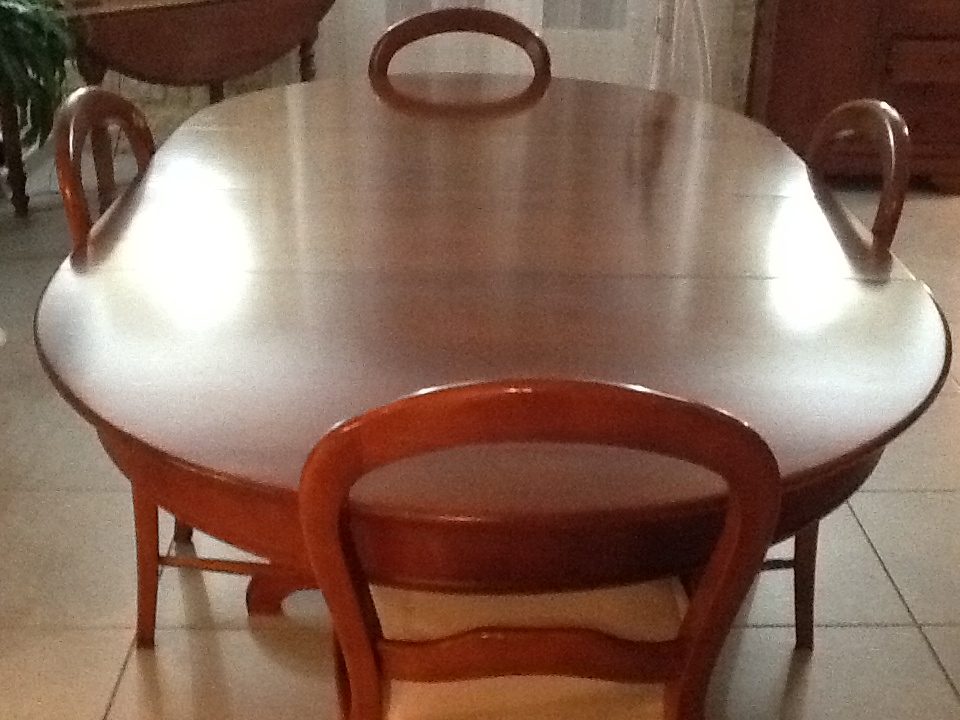 Table de Salon & ses quatres chaises Avant Relooking!