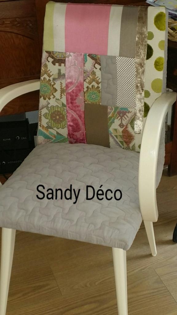 FAUTEUIL BRIDGE Creation Patchwork SANDY DECO