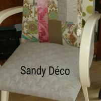 FAUTEUIL BRIDGE Creation Patchwork SANDY DECO