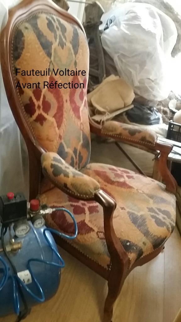 Fauteuil voltaire avant rénovation 