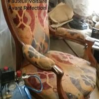 Fauteuil voltaire avant rénovation 