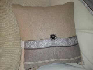 Coussin avec Fermeture boutonnière.