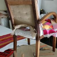 Dossier crin fini, pose du tissus
