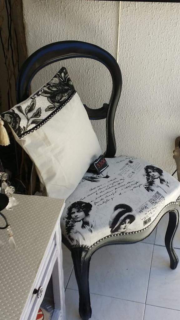 Chaise Louis Philippe relookée! En vente en Boutique!