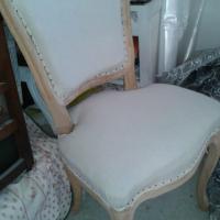 Chaise Style Louis XV, mise en Blanc.