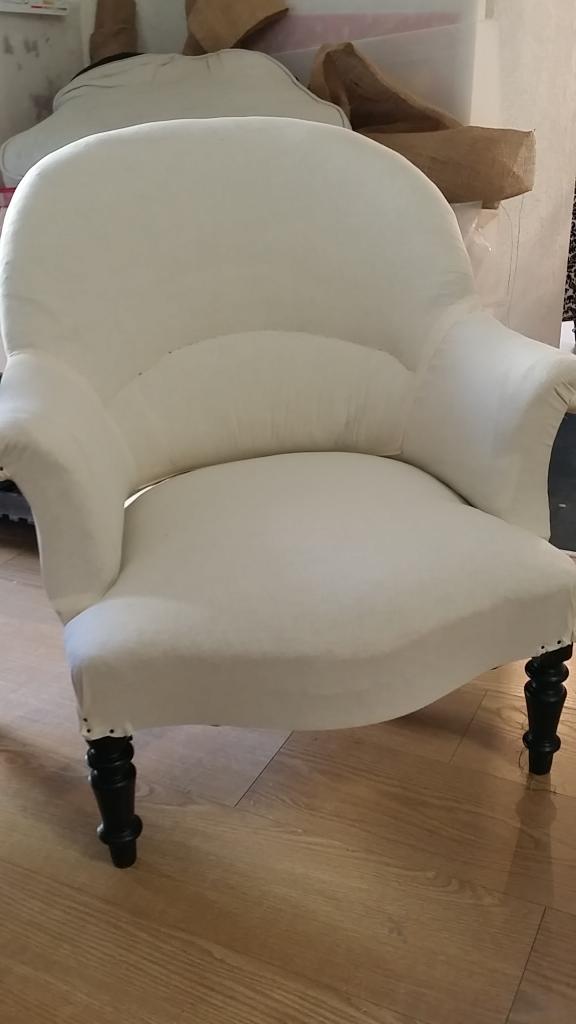 Fauteuil Crapaud mise en Blanc