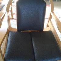 Fauteuil Salle d'Attente, recouvert simili cuir Marron; sandy deco