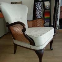 Fauteuil Style Chippendale Tissus Microfibre